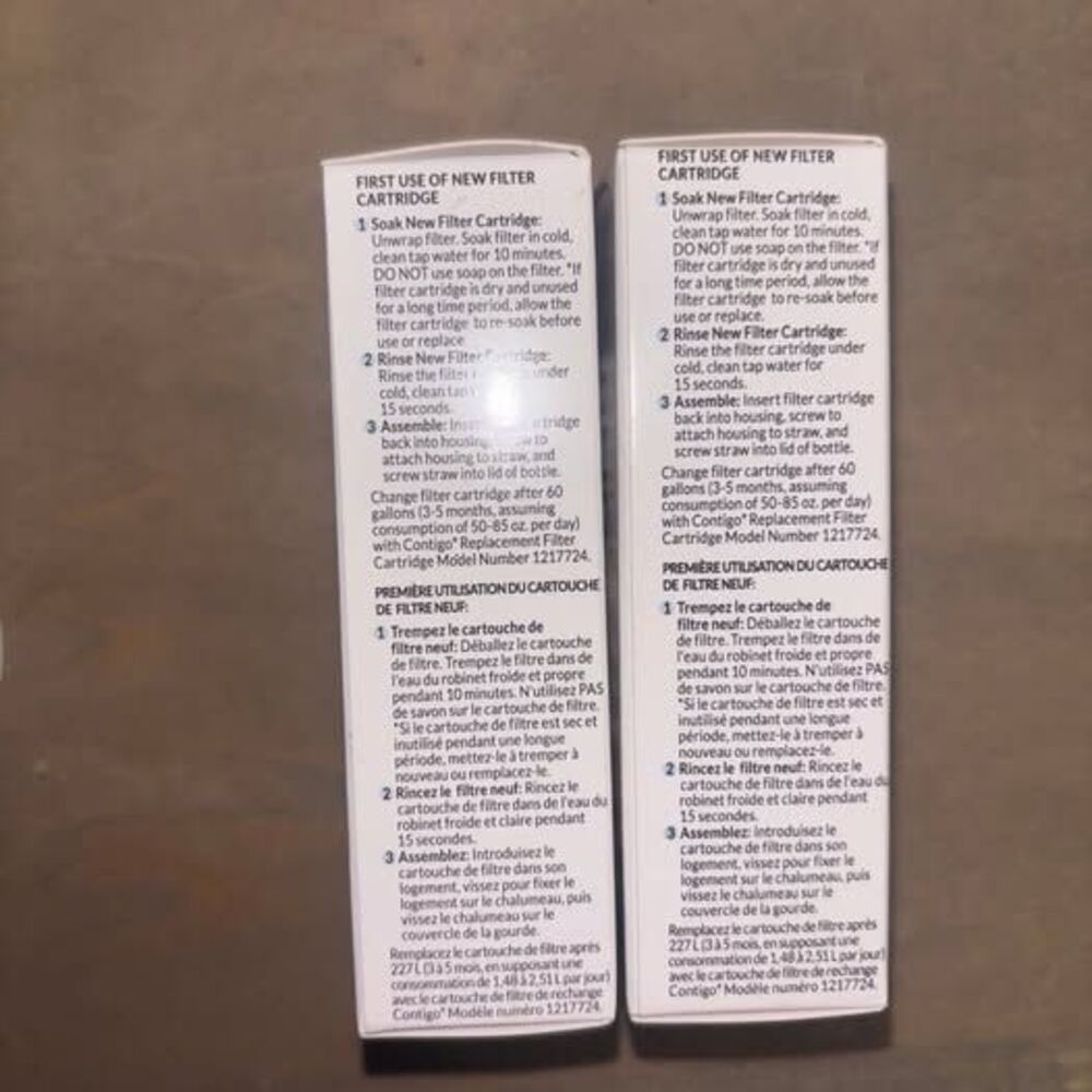 Contigo Replacement Filters 2 Cartridges Model No 1217724 BRAND NEW 2 packs - Picture 4 of 10